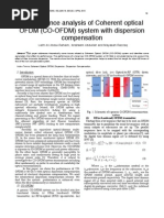Download Performance Analysis of Coherent Optical OFDM CO-OFDM System with Dispersion Compensation by Journal of Telecommunications SN139120085 doc pdf