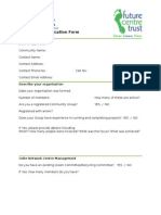 CoRE Network Application Form for Communities