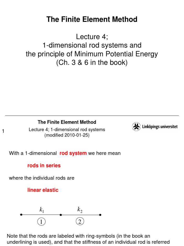 The Finite Element Method | PDF | Stiffness | Matrix (Mathematics)