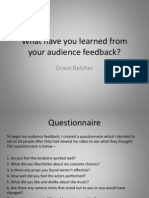 What Have You Learned From Your Audience Feedback?: Grace Belcher