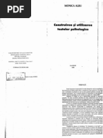 Monica Albu Construirea Si Utilizarea Testelor Psihologice PDF | PDF