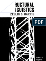 Zellig Harris. Structural Linguistics
