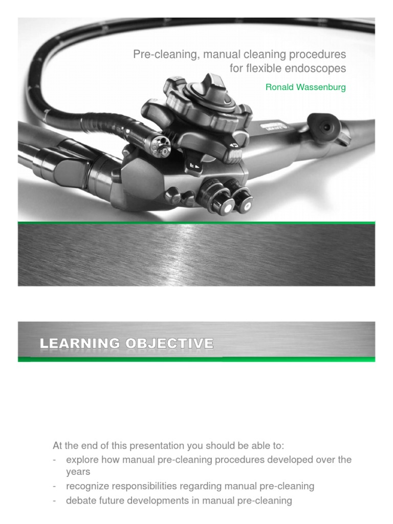 manual cleaning of scopes Endoscopy Food And Drug Administration