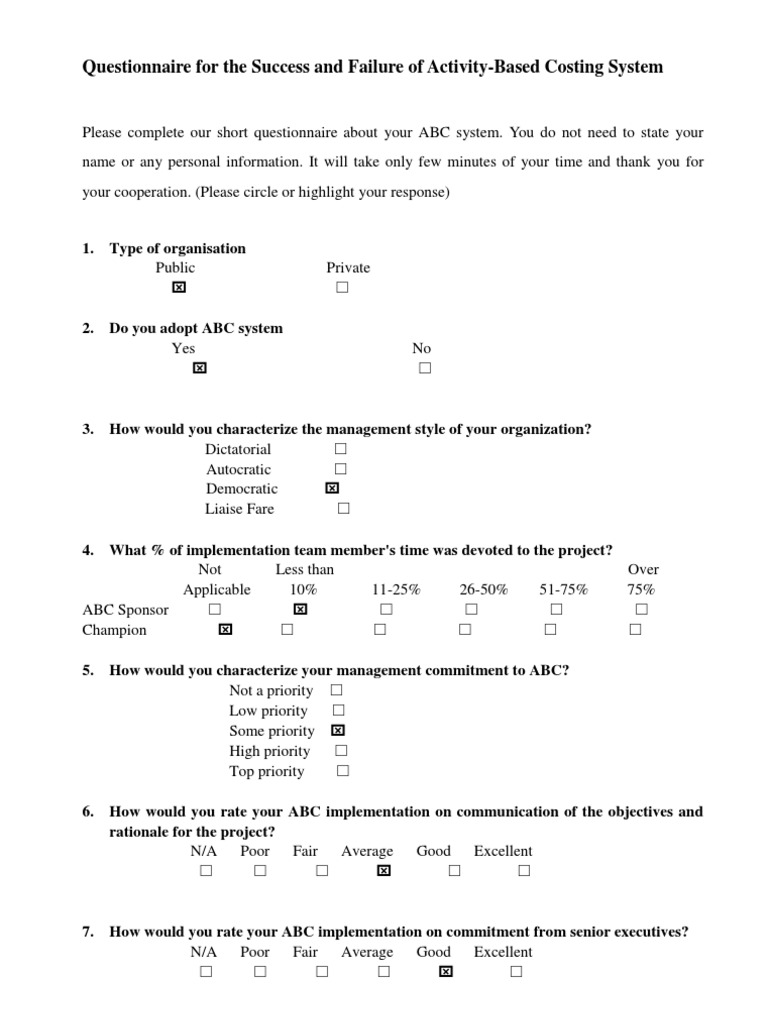 ABC System Success and Failure Survey | PDF | American Broadcasting ...