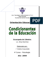 Condicionantes de La Educación