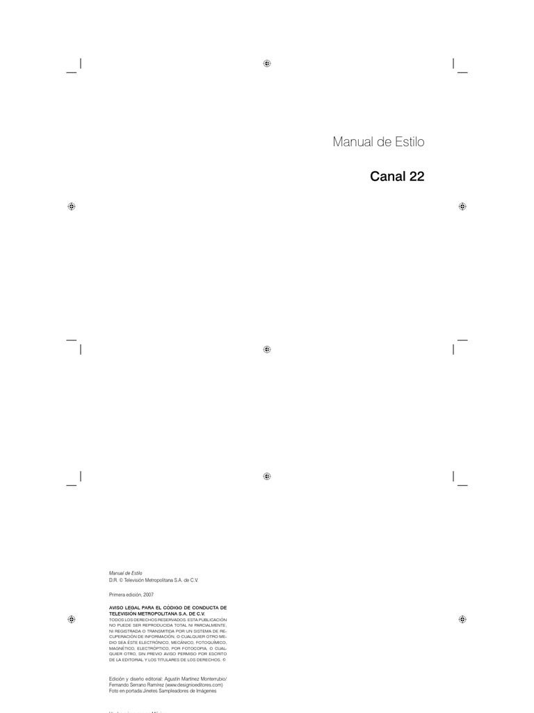 Manual Estilo Canal 22 | PDF | Artes del lenguaje y disciplina