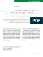 La deficiencia de hierro y la anemia en niños mexicanos (1)