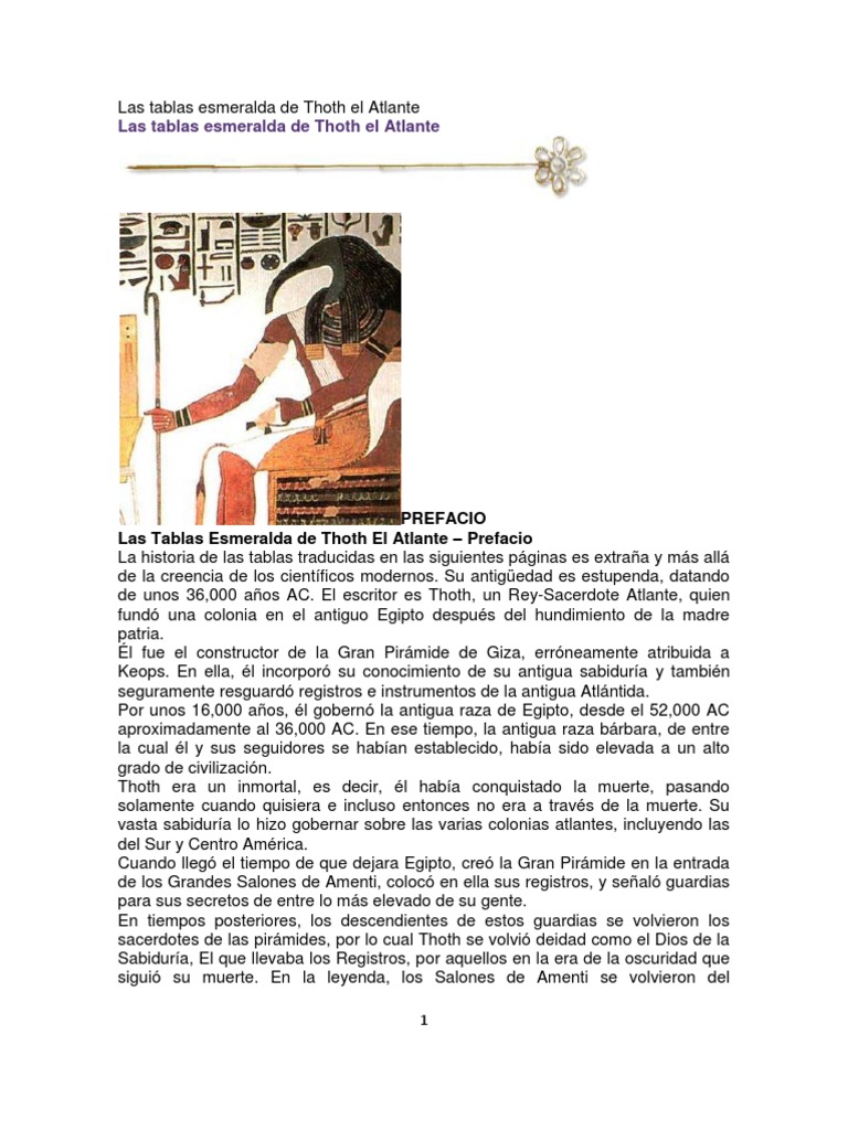 Las Tablas Esmeralda de Thoth PDF Alma Noche