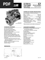 Caterpillar C7 Engine Specs