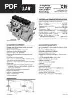 Caterpillar C15 Engine Specs