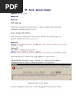 DP - Part 4 - Common Mistakes: Author(s) : (1) Written On: Keywords