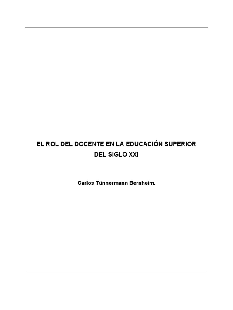 El Rol del Docente en el Siglo XXI | PDF | El aprendizaje permanente ...