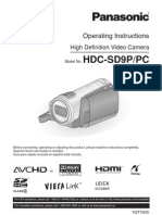 HDC-SD9 Panasonic camcorder manual