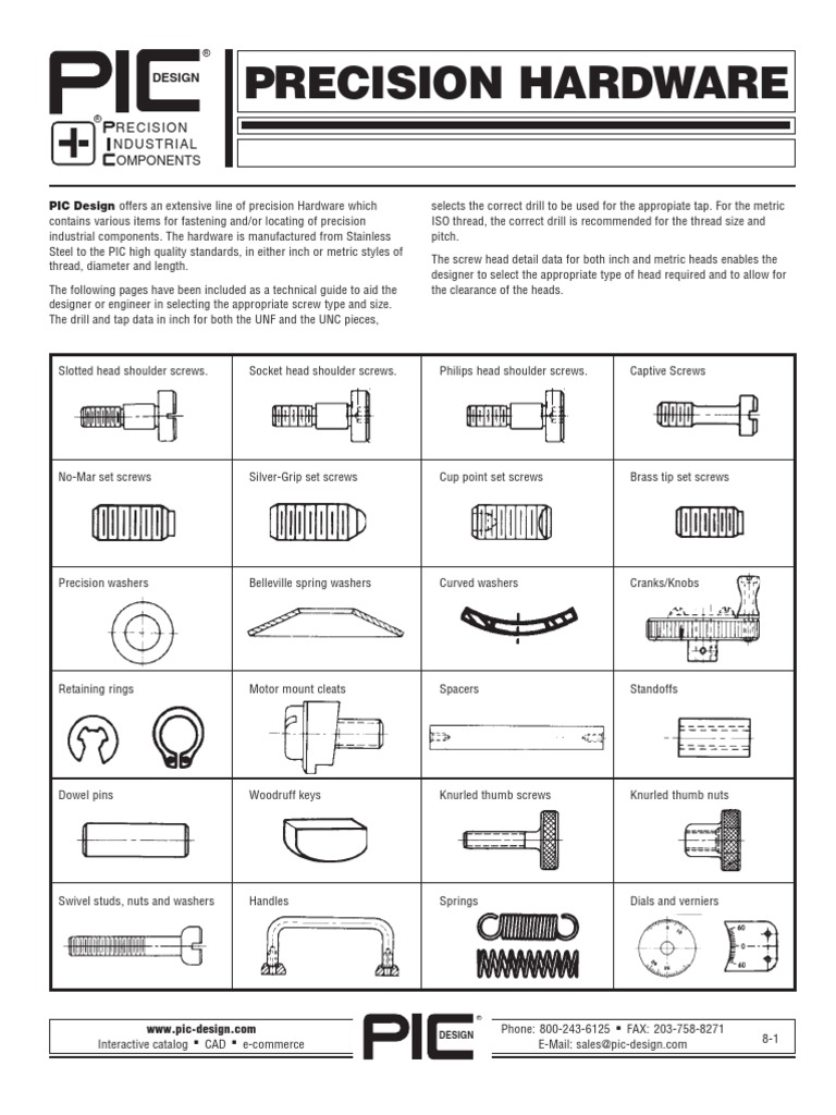 Precision Hardware: Recision Ndustrial Omponents | PDF | Screw | Metals