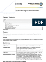 Employee Assistance Program Guidelines: University Guideline