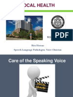 Care of the Speaking Voice