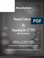 National Conference On Unpacking The 12 FYP: Resolution