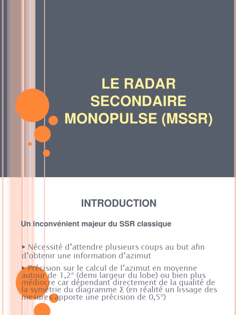Le Radar Secondaire Monopulse (MSSR) | PDF | Antenne (Radio) | Science