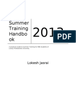 2 - Summer Training Handbook 2013