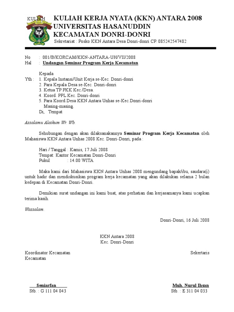 Contoh Surat Undangan Dari Desa Ke Kecamatan - Contoh Kop Surat Mui Kecamatan - Contoh Kop Surat / Hormat kami, kepala desa sunggingan.