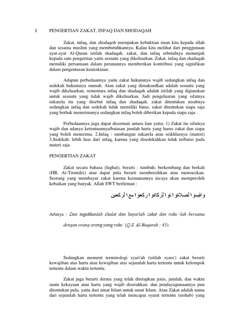 Zakat Infaq Dan Shodaqah