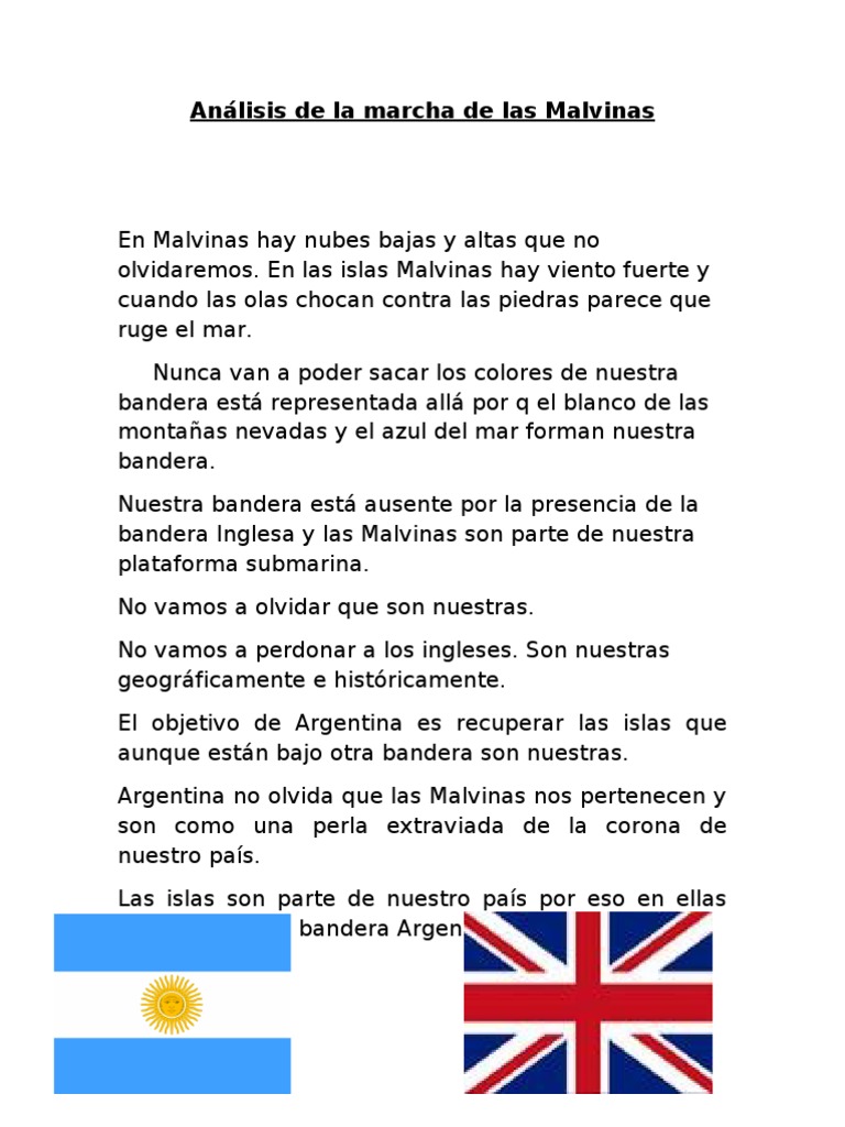 Análisis de la marcha de las Malvinas