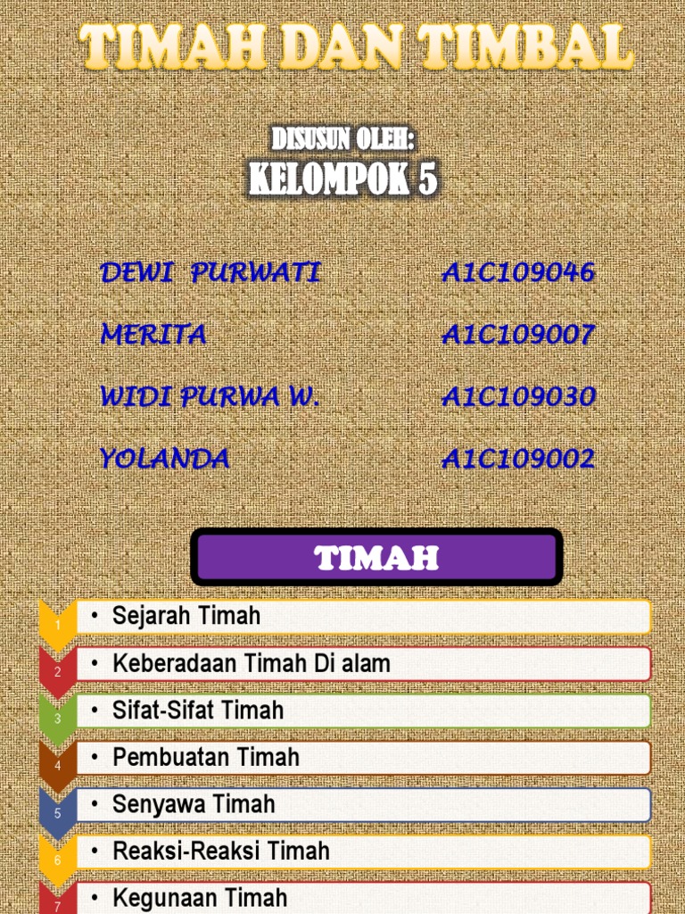 Timah Dan Timbal | PDF