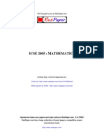 Icse 2005 Mathematics