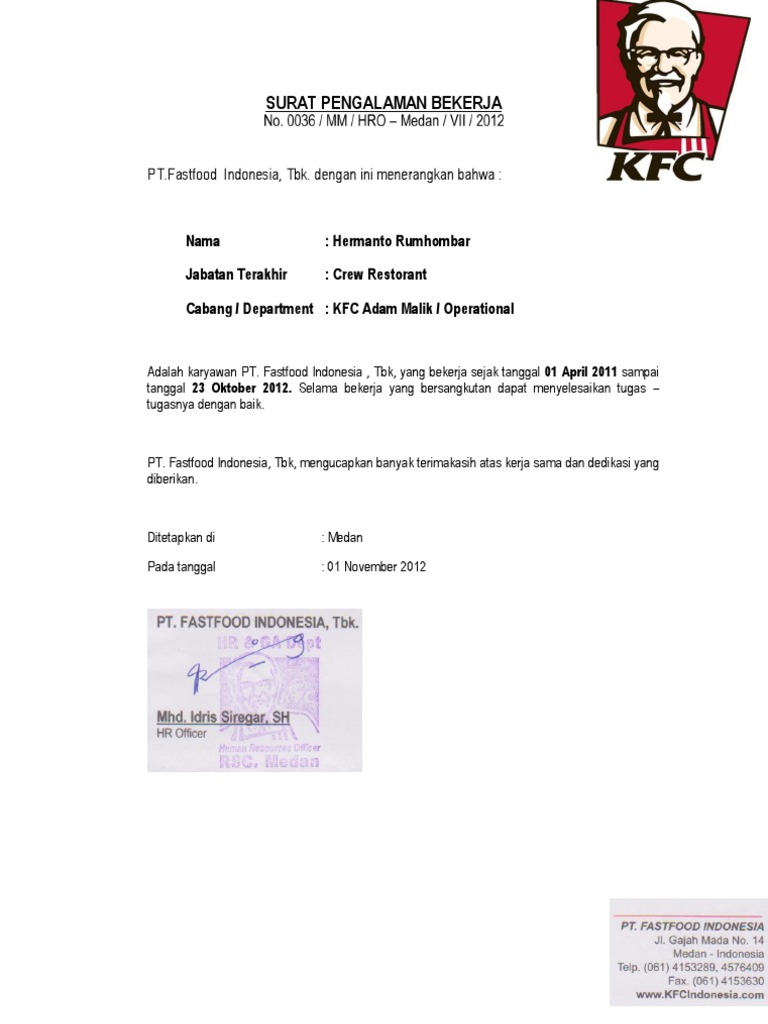 Kfc Pdf