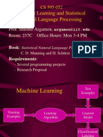 Machine Learning and Statistical Natural Language Processing