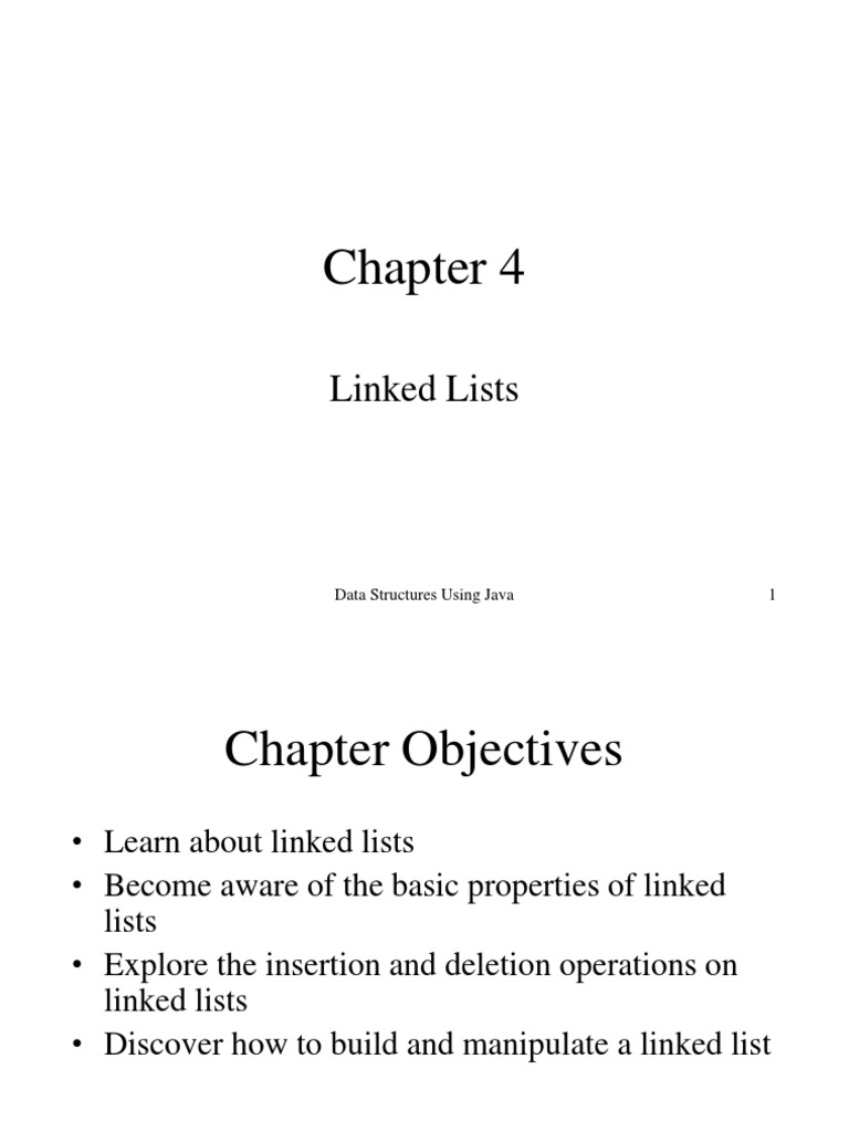 Chap04 Linked List | PDF | Algorithms And Data Structures | Software ...