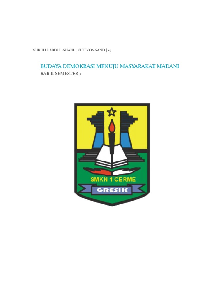 Budaya Demokrasi Menuju Masyarakat Madani