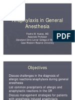 Anaphylaxis in General Anesthesia