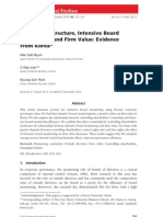 Ownership Structure, Intensive Board Monitoring, and Firm Value: Evidence From Korea