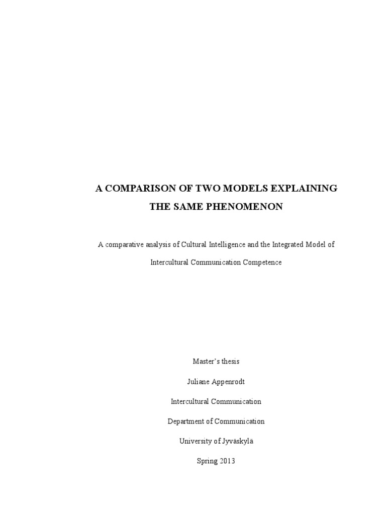 Cultural Intelligence and The Integrated Model of Intercultural ...