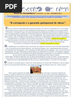 Dicas do Pernambuco - ano VIII - nº 106 - “A corrupção e a garantia quinquenal de obras...”