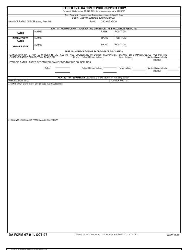 Officer Evaluation Report Support Form | PDF | Privacy | Government ...