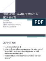 Financial Management in Sick Units