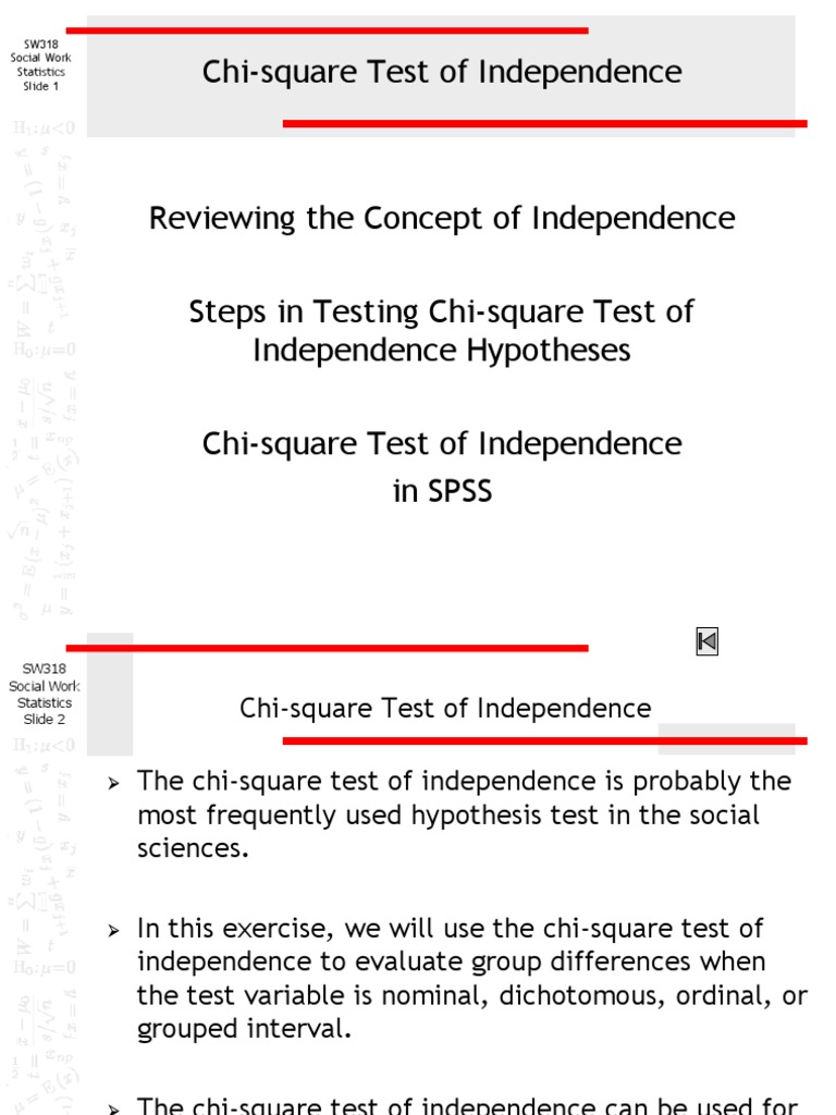 Chi Square Test For Independece | PDF | Statistical Hypothesis Testing ...