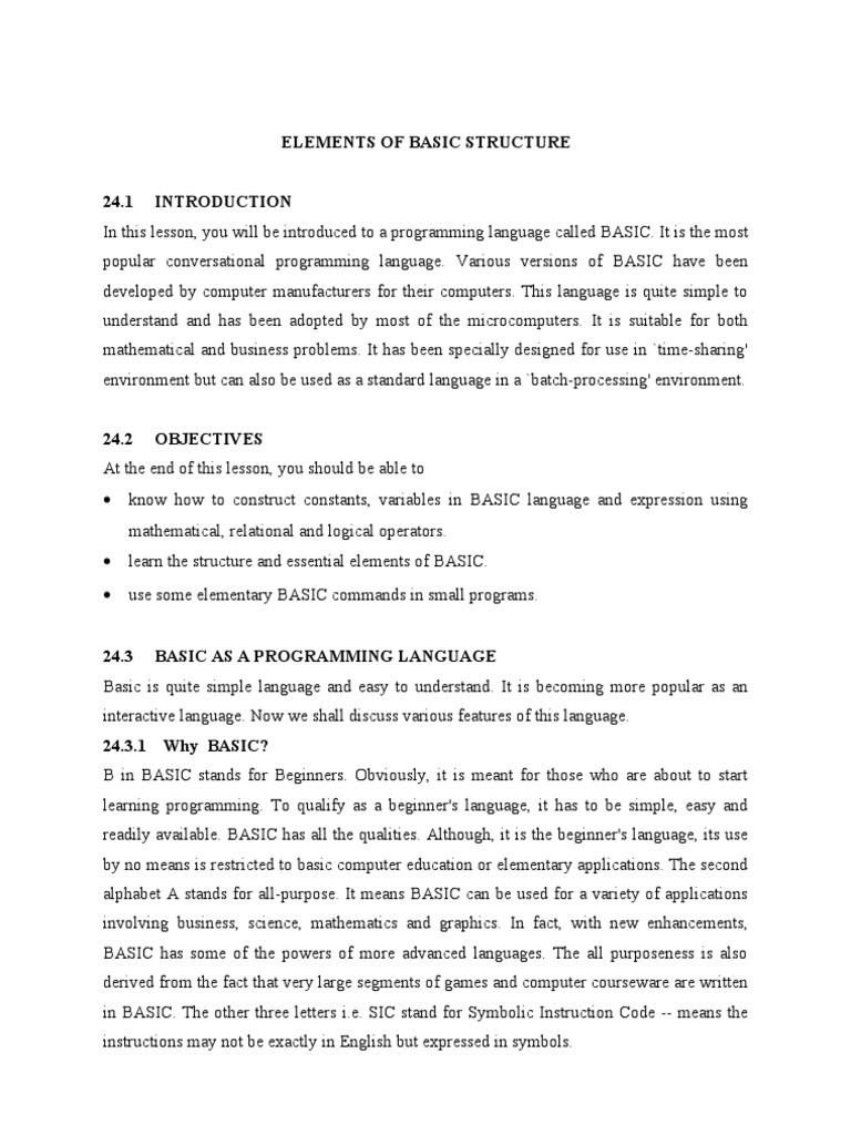 Knowledge of Computer | PDF | Basic | Subroutine