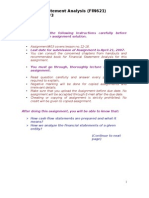 Financial Statment Analysis - FIN621 Spring 2007 Assignment 04