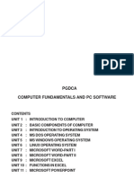 Computer Fundamentals & PC Sosftware-Title