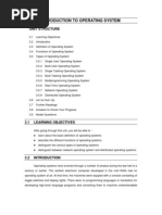 Unit 3 Introduction To Operating System