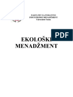 EKOLOŠKI MENADŽMENT - Seminarski I Kolokvijum