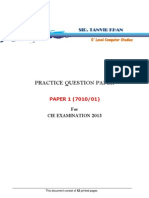 O Level Computer Studies - Practice Questions For Cie Exams 2013