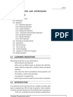 Unit 2 - Operators and Expressions