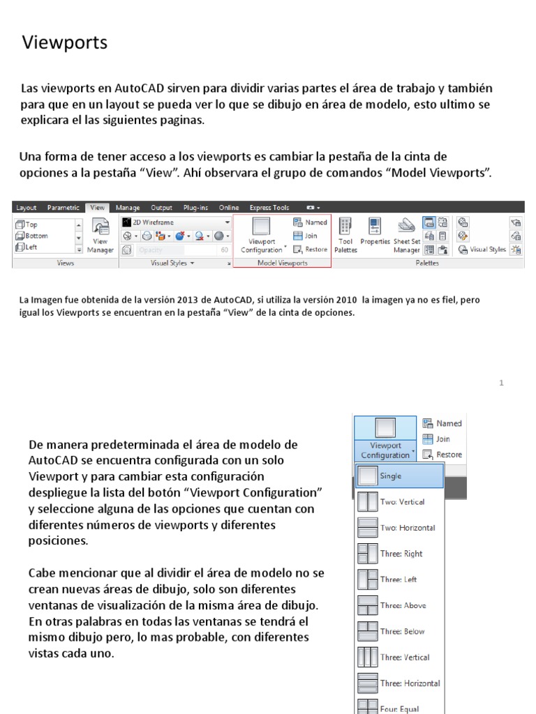 Cómo usar Viewports en AutoCAD | PDF | Point and Click | Software