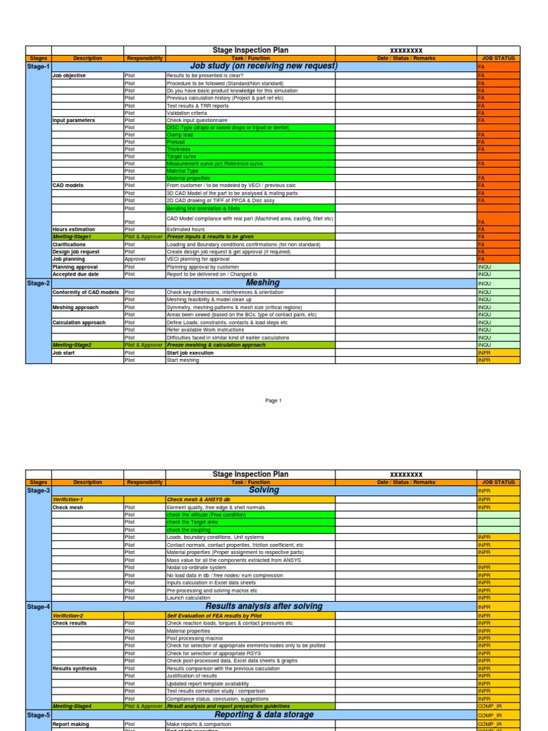F4 Stage Inspection Plan Overview | PDF | Computer Aided Design | 3 D ...