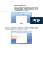 Cara Mudah Membuat Daftar Isi Di Microsoft Word 2007