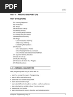 Unit 6 - Arrays and Pointers